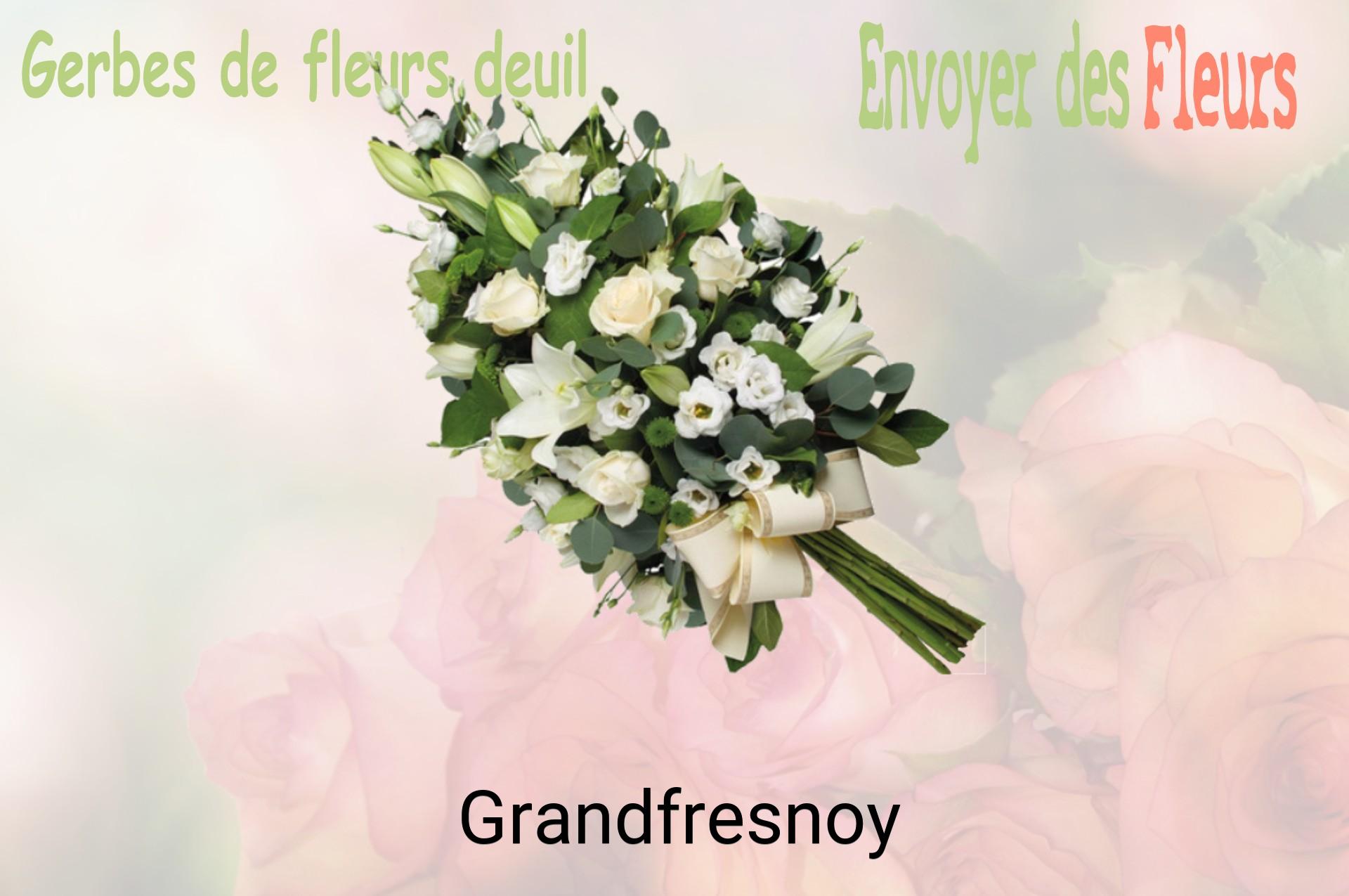 Gerbe de fleurs de deuil livrée à Grandfresnoy